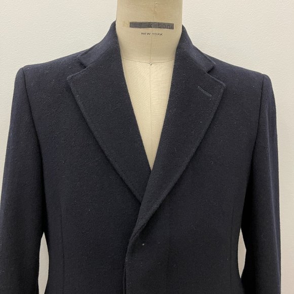 TM Lewin Chesterfield overcoat Navy size 36S - Picture 9 of 16